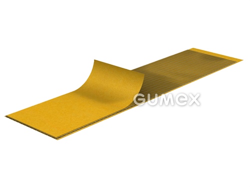 Samolepka S-4610 MF s PES/PVA mriežkou, hrúbka 0,1mm, šírka 1500mm, na povrchy s nízkou povrchovou energiou, priľnavosť 22N/25mm, liner žltý silikónový papier, -40°C/+90°C
